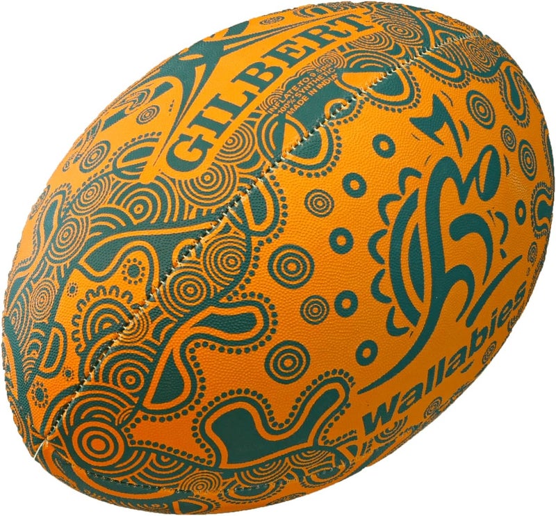 Gilbert Australia Wallabies Indigenous Rugby Ball Supporter Size 5 Officially Licensed - Image 3